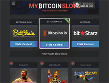 Tablet Screenshot of mybitcoinslots.com